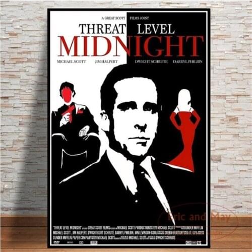 Posters and Prints The Office Threat Level Midnight Characters Poster Wall Art Picture Canvas Painting for Room Home Decor