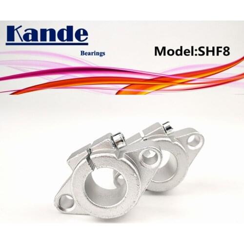 Kande Bearings 4pcs SHF8 8mm bearing shaft support rod round shaft support DIY XYZ Table CNC 3D PrinterS SHF SHF8