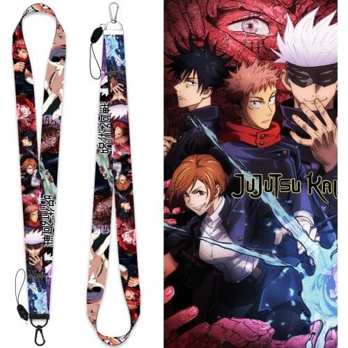 Curse Back To Battle Jujutsu Kaisen Animation Peripheral Mobile Phone Lanyard Hand Rope Keychain Can Be Split U Disk Rope