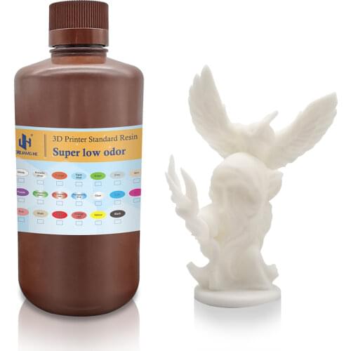 JAMGHE Super Low Odor Photopolymer Resin Suitable Most DLP/SLA/LCD 3D Printers Finest Details Smooth Surface