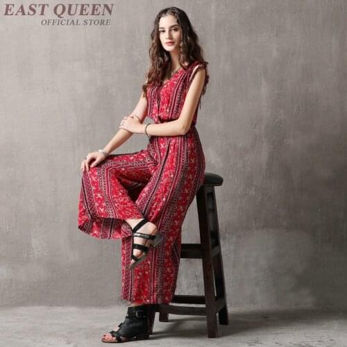 Jumpsuits for women 2018 summer style beach boho hippie chic overalls for women dungarees jumpsuit female 2018 AA4119