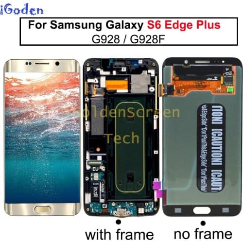 For Samsung Galaxy S6 Edge Plus LCD G928 G928F Display Touch Screen Assembly with Frame For 5.7" SAMSUNG S6 Edge Plus LCD