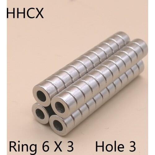 10 20 50 100PCS/LOT Ring Magnet 6*3 Hole 3 N35 Magnets 6x3 hole 3 MAGNET 6X3-3 for speaker