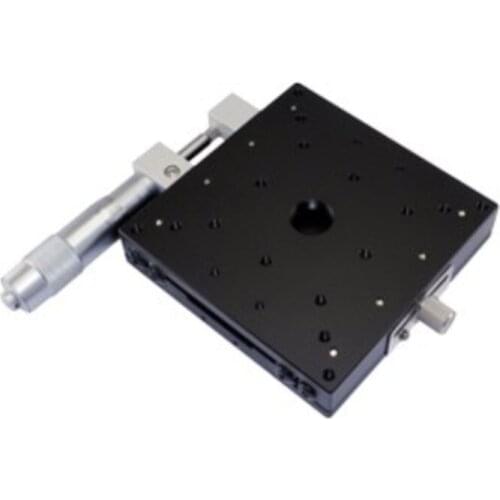 100*100mm X Axis Trimming Platform Precision 0.02mm Parallelism 0.02mm 140N(14.3kgf) Sliding Table Manual Displacement Platform
