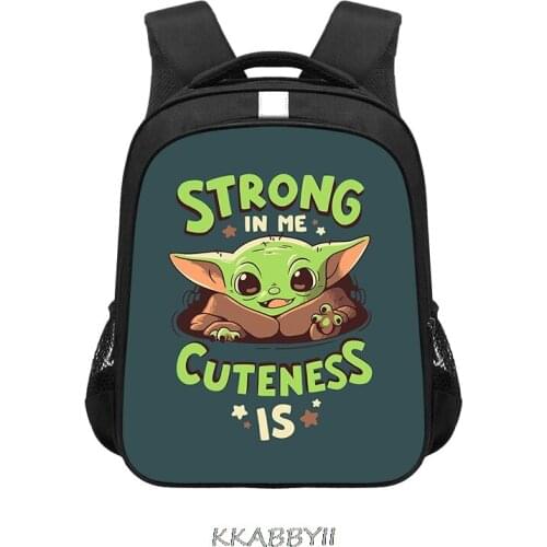 13 inch Star Wars Backpack For Boys Yoda School Bag Capacity Travel Students Mochila infantil menina