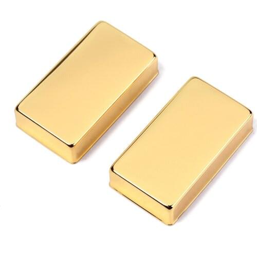 2Pcs Gorgeous Gold Copper Pickup Cover Guitar Parts -NO HOLE