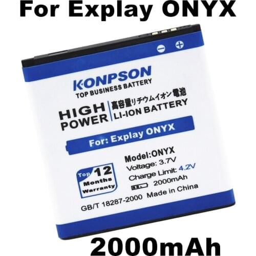 2000mAh Mobile Phone for Explay Onyx Battery High Quality with Track Number Free Shipping
