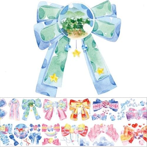 3meter Roll Cute Bow Washi Tape New Scrapbook Journal Material Paper Pet Sticker Character Dream Long Cycle Special Oil