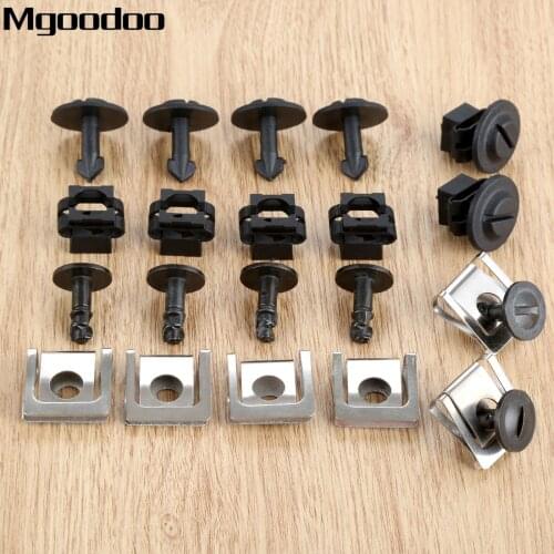 40Pcs Car Engine Cover Undertray Clip Screws 8D0805121 For Audi A4 B6 A5 A6 A7 for V W Passat B5 8D0805960 Plastic Rivets Clips