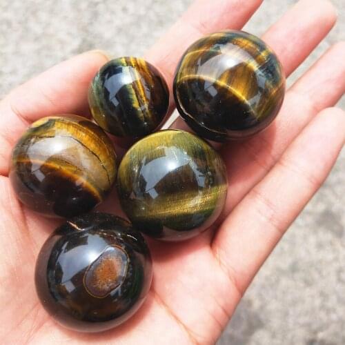 5 pcs Natural blue tiger eye quartz stone balls tiger-eye crystal sphere ball home decor healing