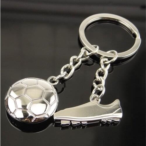 FREE SHIPPING BY DHL 100pcs/lot 2019 New Metal Football Sneaker Keychains Soccer Keyrings Sports Gifts
