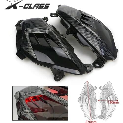 Motorcycle Side Vent Cover LED Side Light Carbon Indicator Accessories For Yamaha NMAX 125 155 2013 - 2016 2017 2018 2019 2020