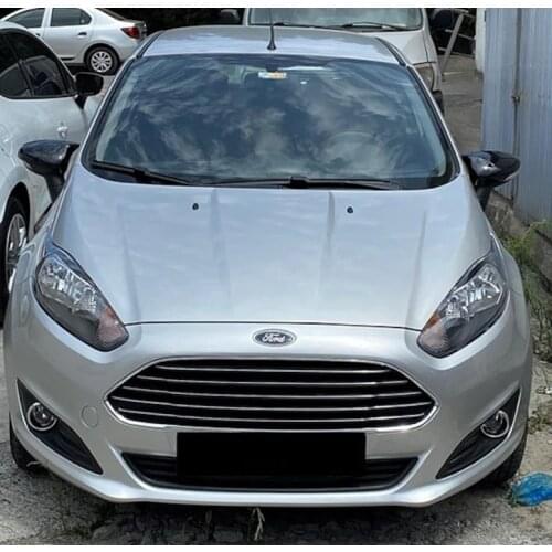 For Ford Fiesta Mk6 Batman Mirror Cover 2008 2009 2010 2011 2012 2013 2014 2015 2016 2017 Piano Black 2 Pcs. Right-Left