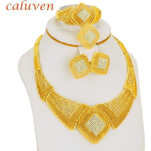Gold Color Ethiopian Jewelry Sets Pendant And Earrings Eritrea Habesha Africa Women Wedding Gift