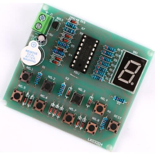 8 Ways Digital Responder Parts Electronic Component CD4511 Welding Practice Board PCB Soldering Practice Experiment DIY Kit