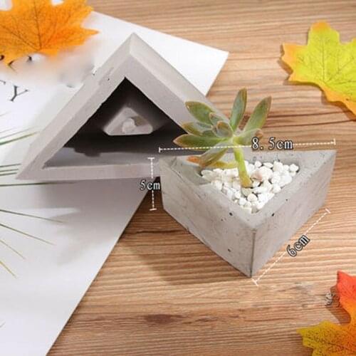 Triangle Quadrilateral shape Flower Pot Concrete mould silicone Molds for cement diy planting clay container mold