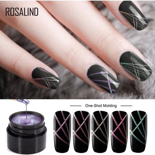 Brushed metal nail polish Web Painting Creative Nail Art UV Gel Wire Drawing Elasticity Point Line Soak Off Gel TSLM1