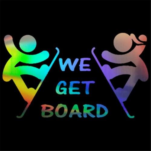 WE GET BOARD SNOWBOARD Car Window Door Bumper Laptop Motorcycle Vinyl Wall Decal