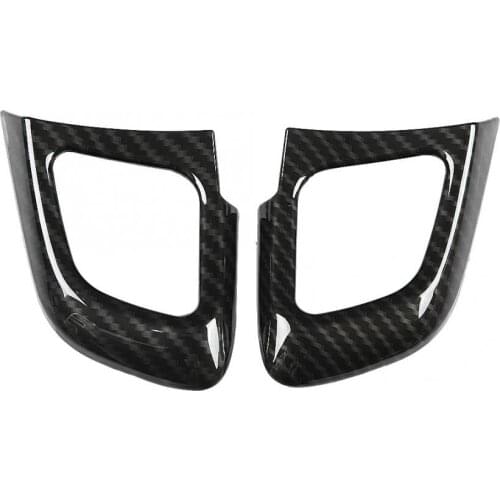 2Pcs Left Car Steering Wheel Button Cover Trim for Land Rover Range Rover Evoque 12-17 araba aksesuar