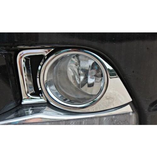 2PC ABS FOR TOYOTA Highlander 2015 front fog frame sticker Rear fog lamp Decorative strip sticker