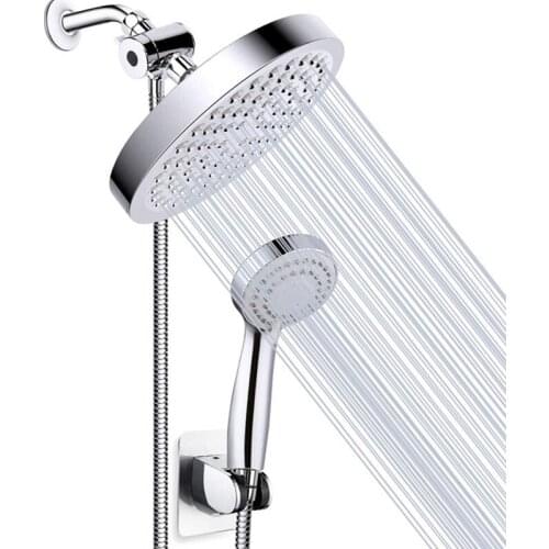 Shower Heads, High Pressure Rainfall And Handheld Shower Head Combo, 3 Mode Detachable Dual Shower Head For Bath