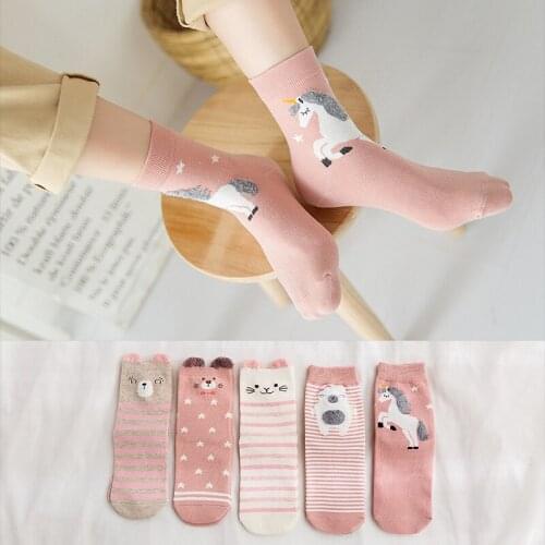 Stereoscopic Cartoon Horse Rabbit Woman Pure Cotton Comfortable Feather Yarn Funny Socks Autumn New Pattern