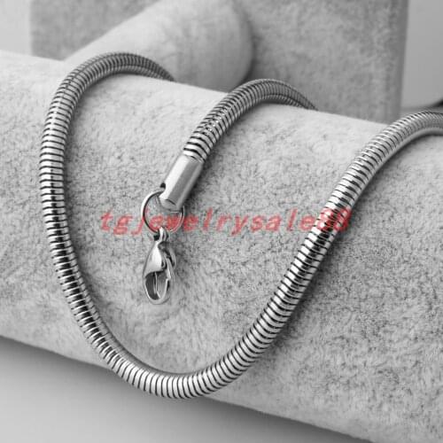 New Fashion 4.2mm Wide Snake Herringbone Chain Necklace Stainless Steel Silver Color Charm Womens Mens Neck Jewelry 20/24/28inch