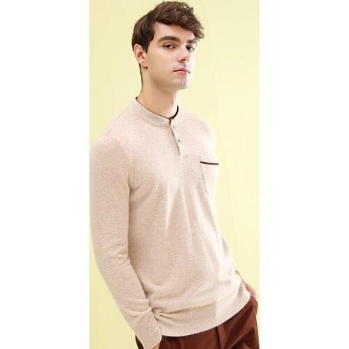 2018 New Autumn Winter Pullover Collar Buttons Cashmere Sweater