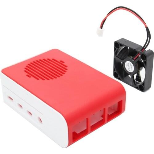 Raspberry Pi 4 ABS Protective Case/Box with DC 5V 4010 Cooling Fan for Raspberry Pi 4 Model B Only