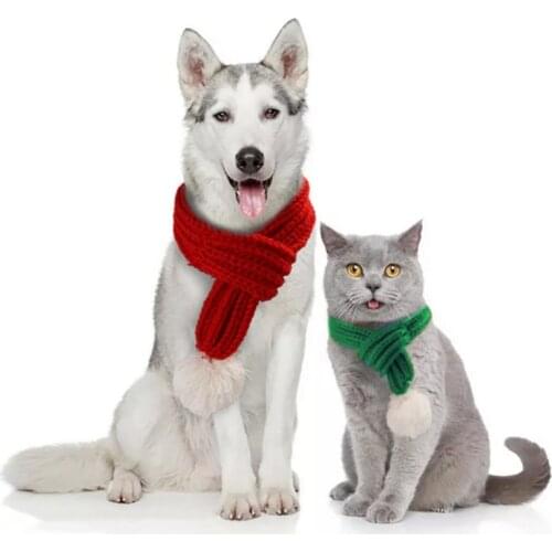 Pet Pet Dog Cat Neck Scarf Christmas Winter Warm Knitting Scarf Dogs Chihuahua Collar Grooming Pet Goods 1 Pet Supply Tool