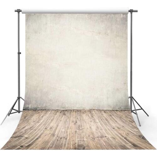 TAIBO Wood Floor Backdrop Retro Gray Wall Photography Background Photo Studio Props