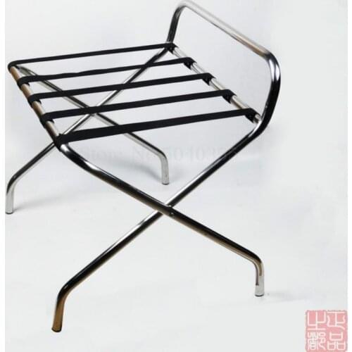 Thick stainless steel luggage rack hotel folding shelf hotel room supplies home