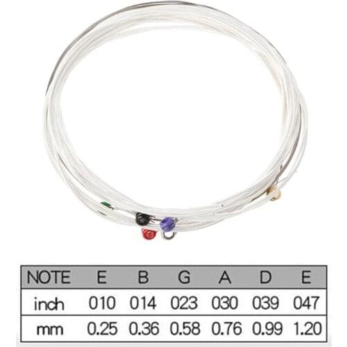 TX620-S 6PCS 010-047 Inch Acoustic Guitar Strings Anti-Rust Extra Light Tension