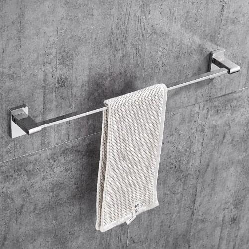 Towel Rail Rack Towel Holder Bathroom Towels Rack Hanger Silver 304 Stainless Steel Wall Hanging Towel Bar Storage Shelf