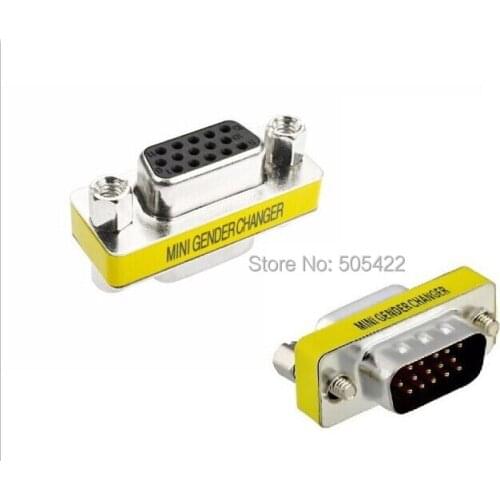 VGA 15pin Male to VGA Female Connector Adapter Converter for Cable Extension High Quality