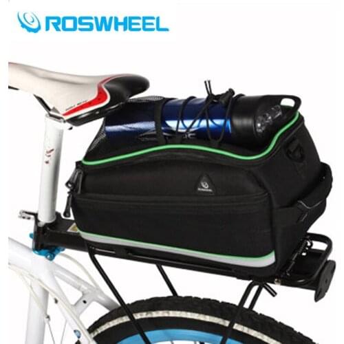 Waterproof Nylon Mountain Road Bicycle Bike Bag Cycling Rear Rack Tail Seat Trunk Bag Pannier Larger Capacity With Rain Cover