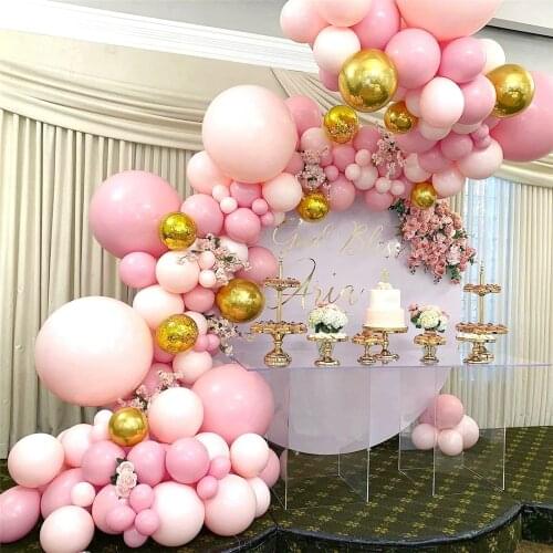 Macaron Rose Pink Balloon Garland Arch Kit Birthday Party Decoration Kids Baby Shower Wedding Christmas Party Balloon Supplies