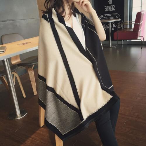 Zipeiqing Print Winter Cashmere Scarf Women 2020 New Thick Warm Shawls and Wraps Brand Designer Printed Pashmina Blanket Cape