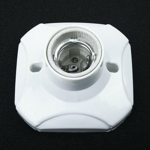 1Pcs E27 Plastic Light Bulb Pendant Lamp Holder Round Surface Fixing Base Holder For Bulb Lamps Adapter Lighting Accessories