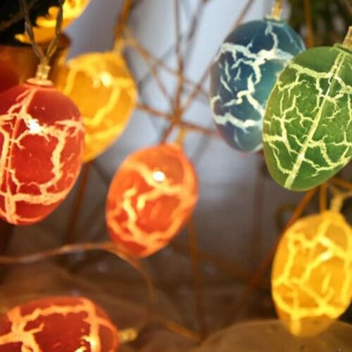 10/20 LED Cracked Egg Light Xmas Easter Decoration Lanterns Party Home Store Decor Kids Room Bed Fairy Lights Decorations