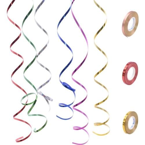 10Pcs Foil Balloon Laser Ribbon Wedding Birthday Party Event Decoration Air Balloon Wrapping Ribbon Ballon Strings