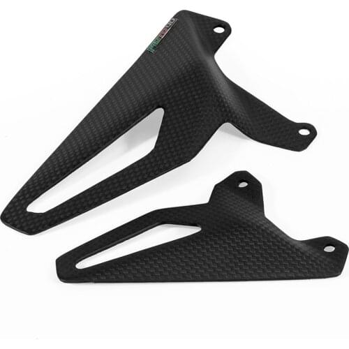 100% Carbon Fiber Motorcycle Foot Peg Heel Protection Film Mount Heel Guard Protector For Ducati Panigale V4 V4S 2018 2019 Matt