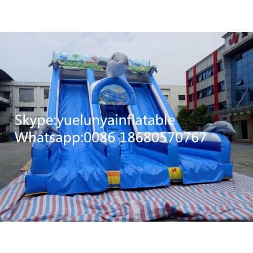 2016 new Factory direct Inflatable slide,Underwater world slide, Dolphin slide KY-114