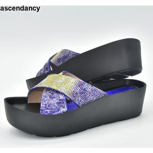 2021 Italian Women Wedding Shoes Decorated with Metal African Party Pumps Italian Style Women Nigerian Party Pumps African Shoes