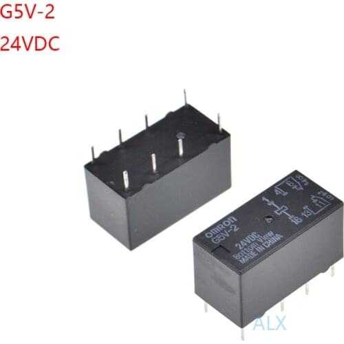 5PCS G5V-2-24VDC OMRON POWER relay 24VDC 2A 250VAC 8pin G5V G5V-2 DC 24V DC24V Signal realys
