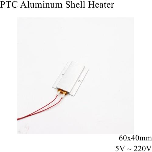 73x63mm 12V 24V 220V PTC Heater Element Constant Thermostat Insulated Thermistor Ceramic Air Heating Chip Tube Film 73*63mm