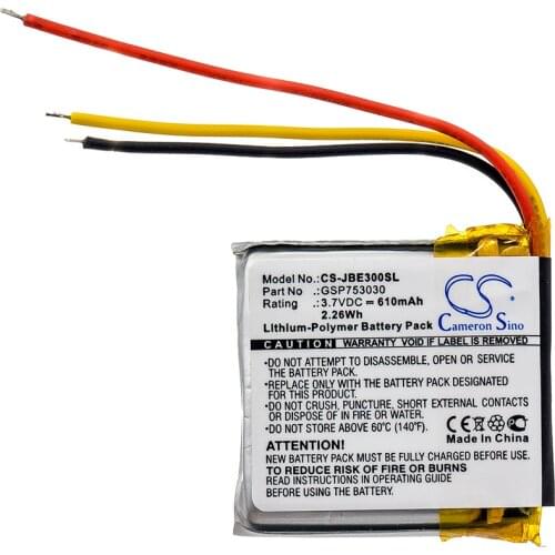 Cameron sino 610mah battery for JBL E45BT Everest Elite 300 Everest Elite E45BT GSP753030