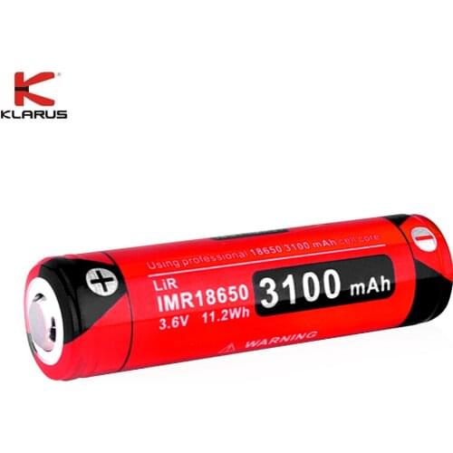 KLARUS 18GT-IMR31 18650 Battery 3100 mAh High Quality IMR 18650 Lithium-ion Battery