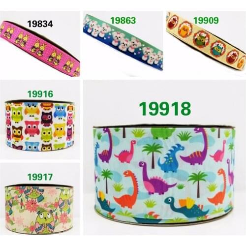 Free shipping 50 yard owl printed grosgrain ribbon 19918