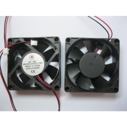 1 pcs Brushless DC Cooling Fan 7 Blade 24V 7025S 70x70x 25mm 2 wires